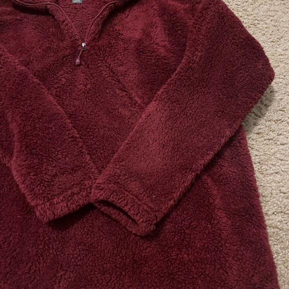 Ed Bauer Red Sherpa quarter zip size large - Picture 2 of 4
